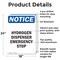 Signmission Hydrogen Dispenser Emergency Stop, 18 in W x Rectangle, Aluminum OS-2PACK-NS-A-1824-V-13570 - alternate 2